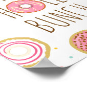 Donut Birthday Table Sign. Dank een eenzame Bunch Poster (Hoek)