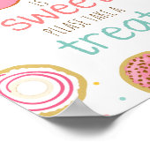 Donut Birthday Table Sign Doughnut Neem een Trein Poster (Hoek)