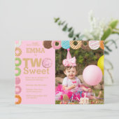 Donut Birthday | Twee zoete Kaart (Staand voorkant)