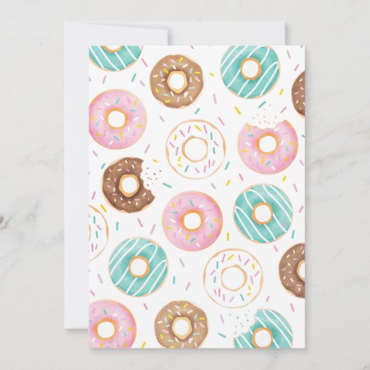 Donut Birthday Uitnodiging (Achterkant)