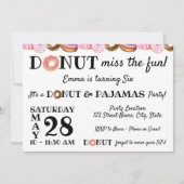 Donut Birthday Uitnodiging (Voorkant)