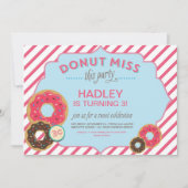 Donut Birthday Uitnodiging (Voorkant)