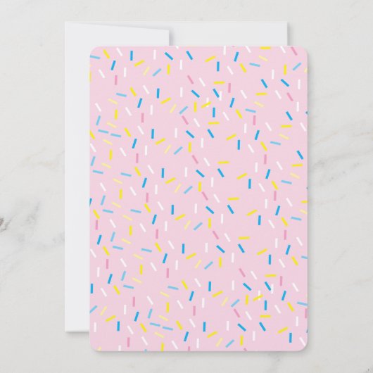 Donut Birthday Uitnodiging (Achterkant)