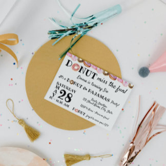 Donut Birthday Uitnodiging