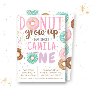 Donut Birthday Uitnodiging