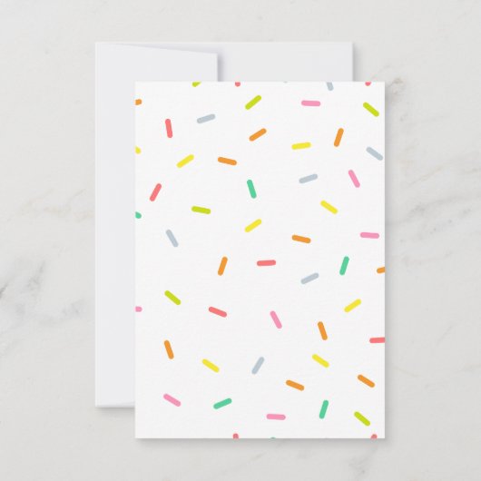 Donut Birthday Uitnodiging (Achterkant)