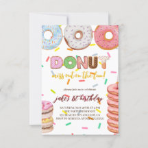 Donut Birthday Uitnodiging