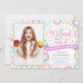 Donut Birthday Uitnodiging Donut Partij (Voorkant)