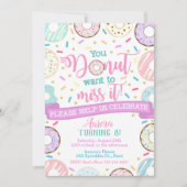 Donut Birthday Uitnodiging Donut Partij (Voorkant)