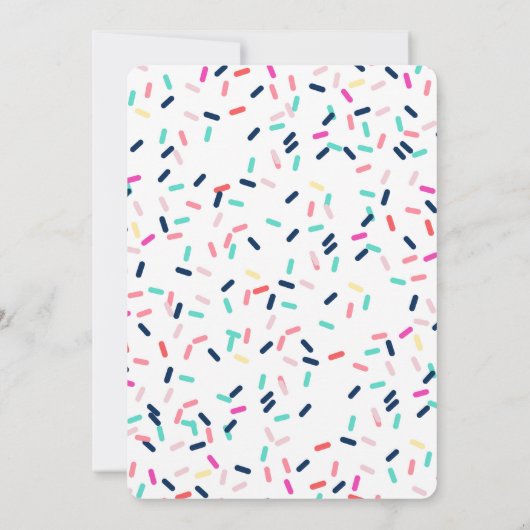 Donut Birthday Uitnodiging - Miss deze partij! (Achterkant)