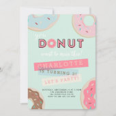 Donut Birthday Uitnodiging - Miss deze partij! (Voorkant)