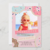 Donut Birthday Uitnodiging - Miss deze partij! (Voorkant)