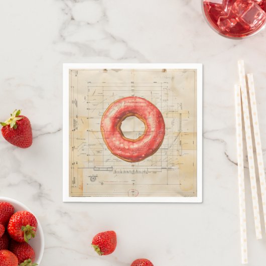 Donut Blauwdruk Servet (Insitu)