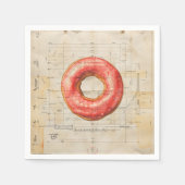 Donut Blauwdruk Servet (Voorkant)
