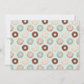 Donut Blauwgroen blauw en sprinken 1e verjaardag Kaart (Achterkant)