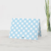 Donut | Blue Gingham Boy Baby shower Bedankkaart (Achterkant)