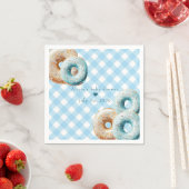 Donut | Blue Gingham Boy Baby shower Servet (Insitu)