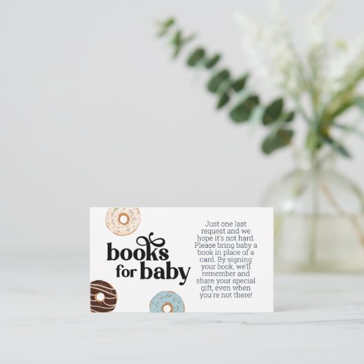 Donut Books voor Baby-afsluitkaart Informatiekaartje (Staand voorkant)