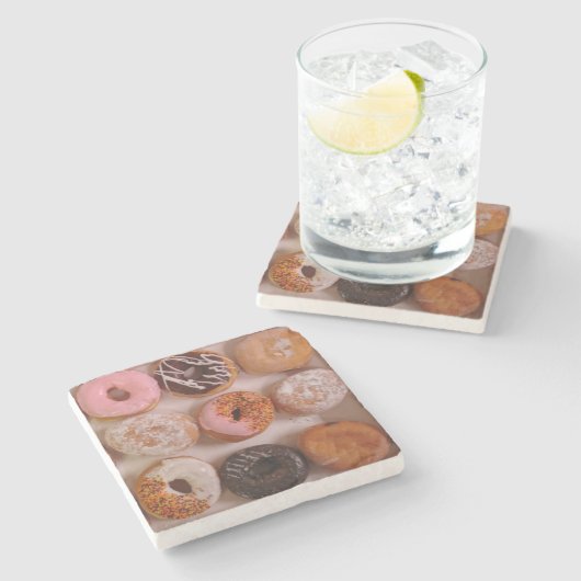 Donut Box. Stenen Onderzetter (Zijkant)