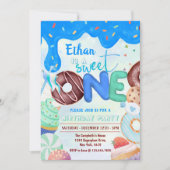 Donut boy Sweet One uitnodiging (Voorkant)