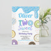 Donut Boy Two Sweet 2de verjaardag Kaart (Staand voorkant)