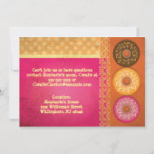 Donut Breakfast Birthday Party-uitnodigingen Kaart (Achterkant)