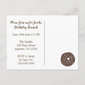 Donut Breakfast Brunch Birthday Party Invitation Uitnodiging Briefkaart (Achterkant)