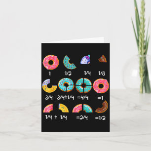 Donut breuk wiskunde leraar terug naar school grap kaart