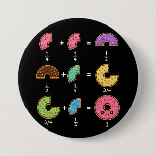 Donut Breuken Leerzaam Wiskunde Humor Ronde Button 7,6 Cm