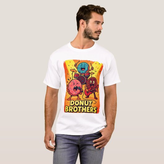 Donut Brothers Rock Band T-shirt (Voorkant volledig)