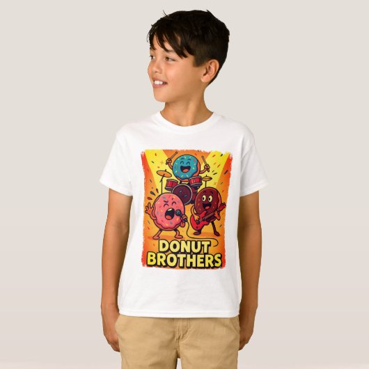 Donut Brothers Rock Band T-shirt (Voorkant volledig)