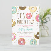 Donut bruids douche uitnodiging geest als ik dat d (Staand voorkant)