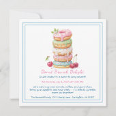 Donut Brunch Uitnodiging Kleurrijke Pastry Gatheri (Voorkant)