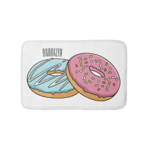 Donut cartoon illustratie badmat