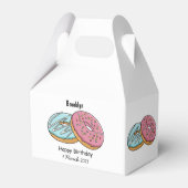 Donut cartoon illustratie bedankdoosjes (Achterkant)