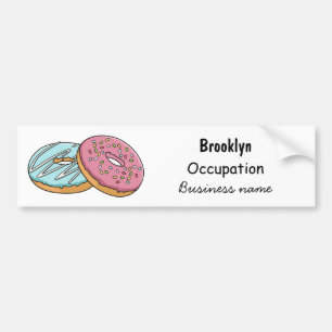 Donut cartoon illustratie bumpersticker