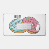 Donut cartoon illustratie bureaumat (Keyboard & Muis)