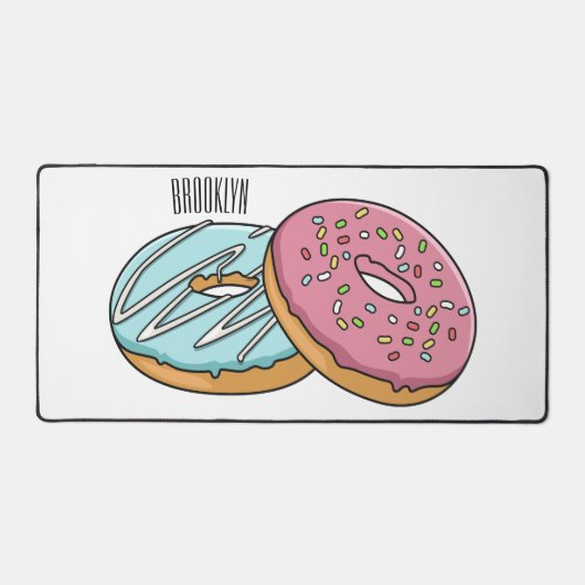Donut cartoon illustratie bureaumat (Voorkant)