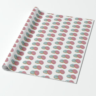 Donut cartoon illustratie cadeaupapier