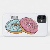 Donut cartoon illustratie Case-Mate iPhone case (Achterkant (horizontaal))