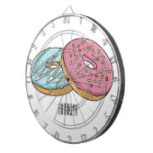 Donut cartoon illustratie dartbord (Voorkant Rechts)