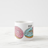 Donut cartoon illustratie espresso kop (Voorkant)