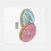 Donut cartoon illustratie fleece deken (Voorkant (Horizontaal))