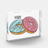 Donut cartoon illustratie fotoblokken (Links)