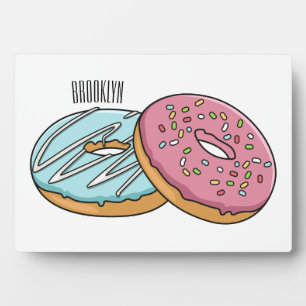 Donut cartoon illustratie fotoplaat