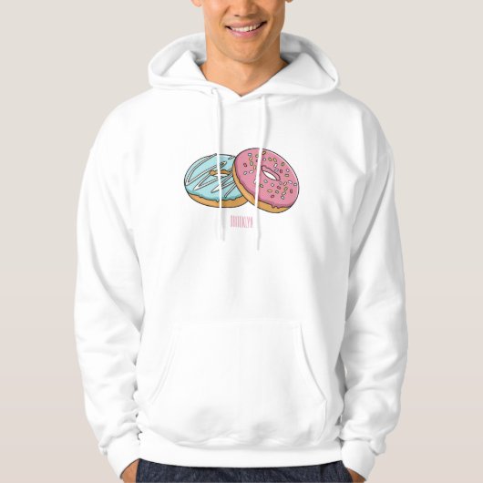 Donut cartoon illustratie hoodie (Voorkant)