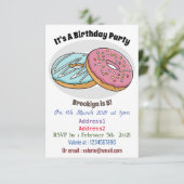 Donut cartoon illustratie kaart (Staand voorkant)