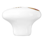 Donut cartoon illustratie keramische knop (Zijkant)