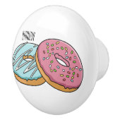 Donut cartoon illustratie keramische knop (Rechts)