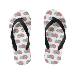 Donut cartoon illustratie kinder teenslippers